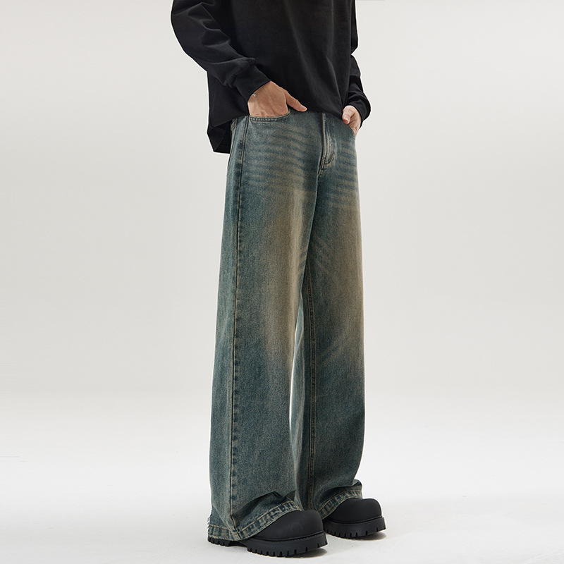 Straight-Leg Denim Jeans