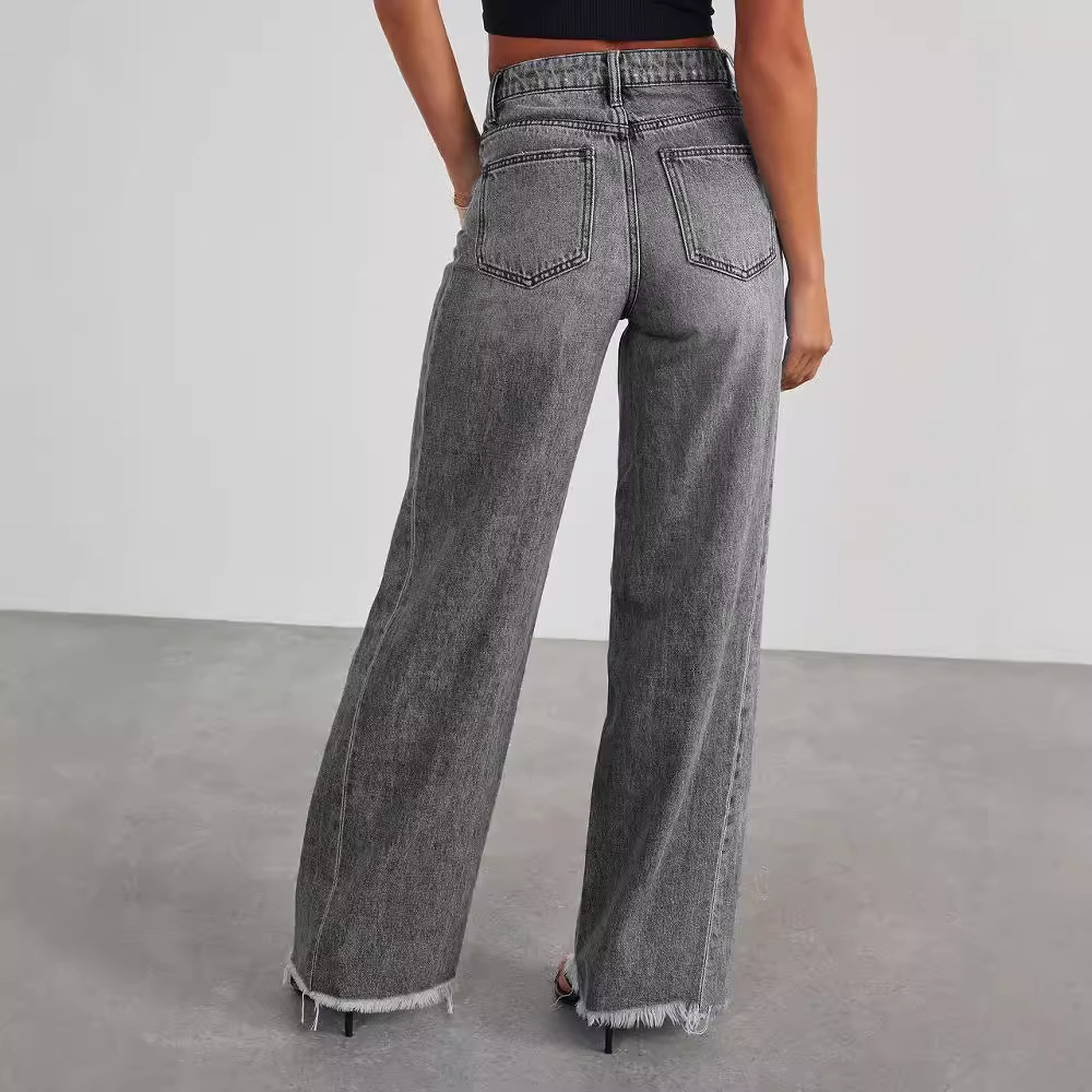 Straight Wide-Leg Jeans