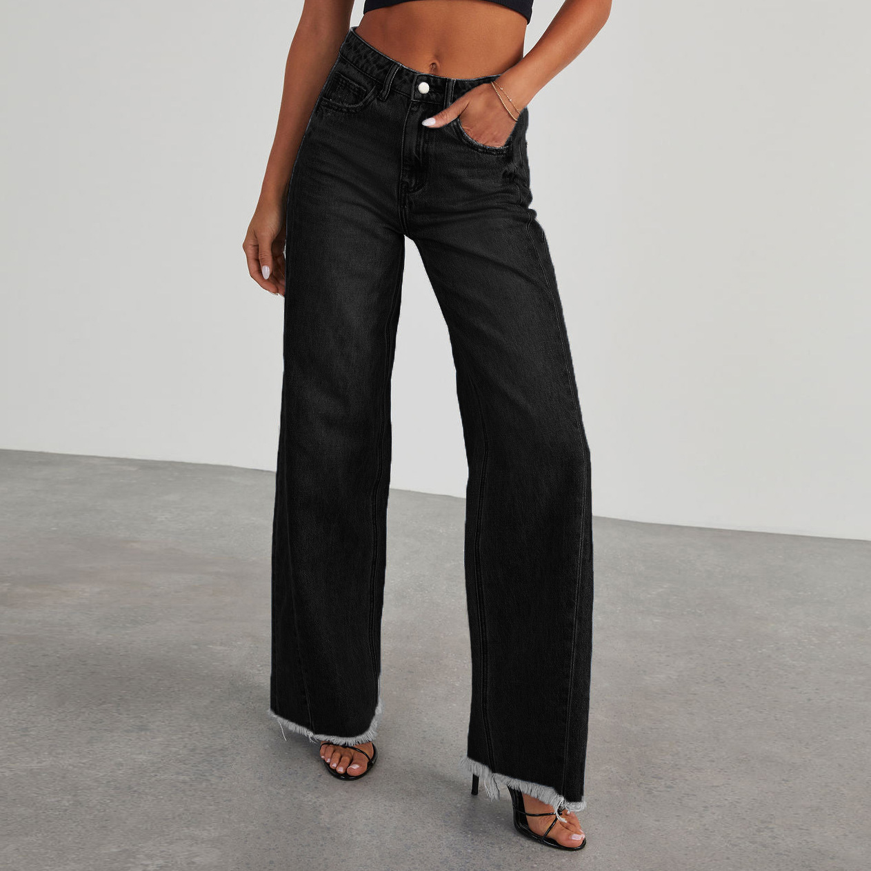 Straight Wide-Leg Jeans