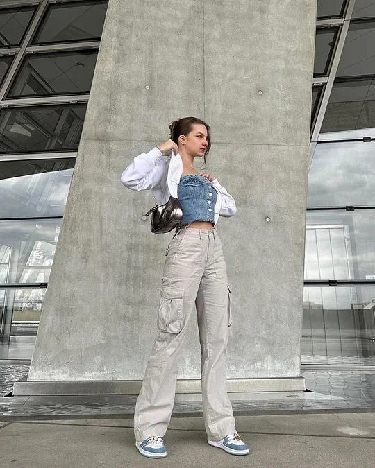 Straight-Leg Cargo Jeans
