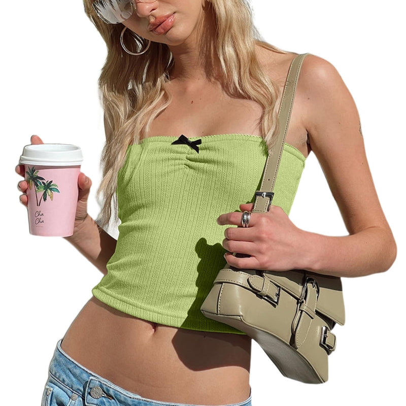Ladies Sleeveless Bow Tube Top
