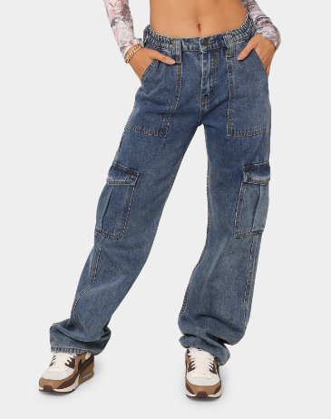 Straight-Leg Cargo Jeans