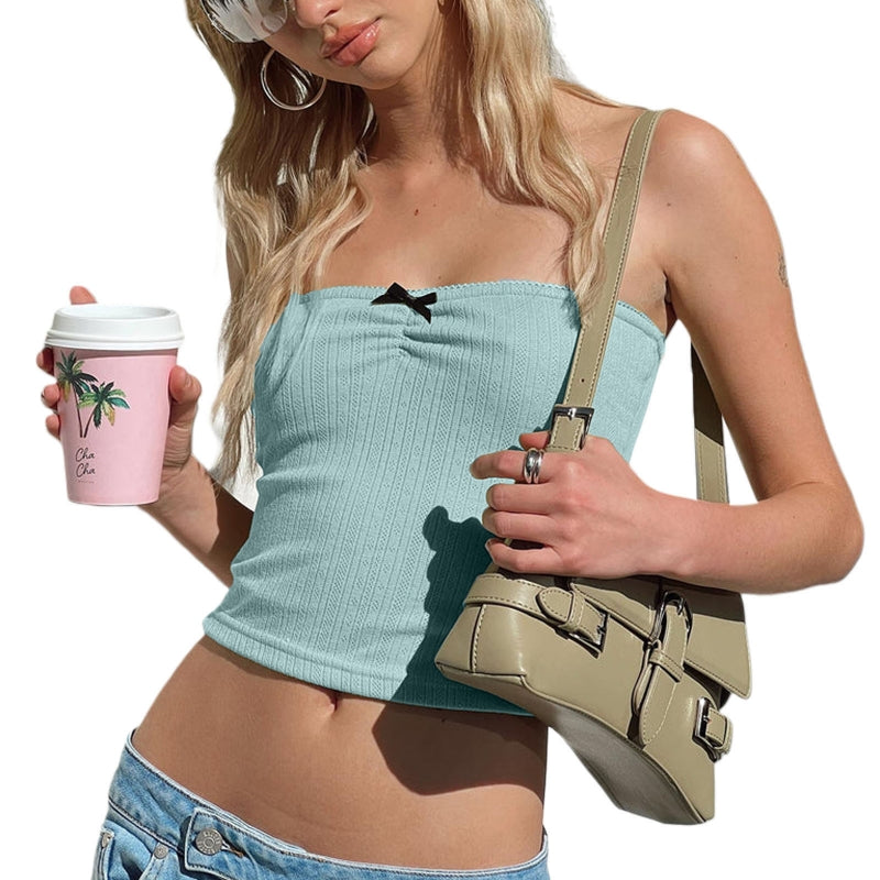 Ladies Sleeveless Bow Tube Top