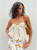 Off The Shoulder Ruffled Tube Top