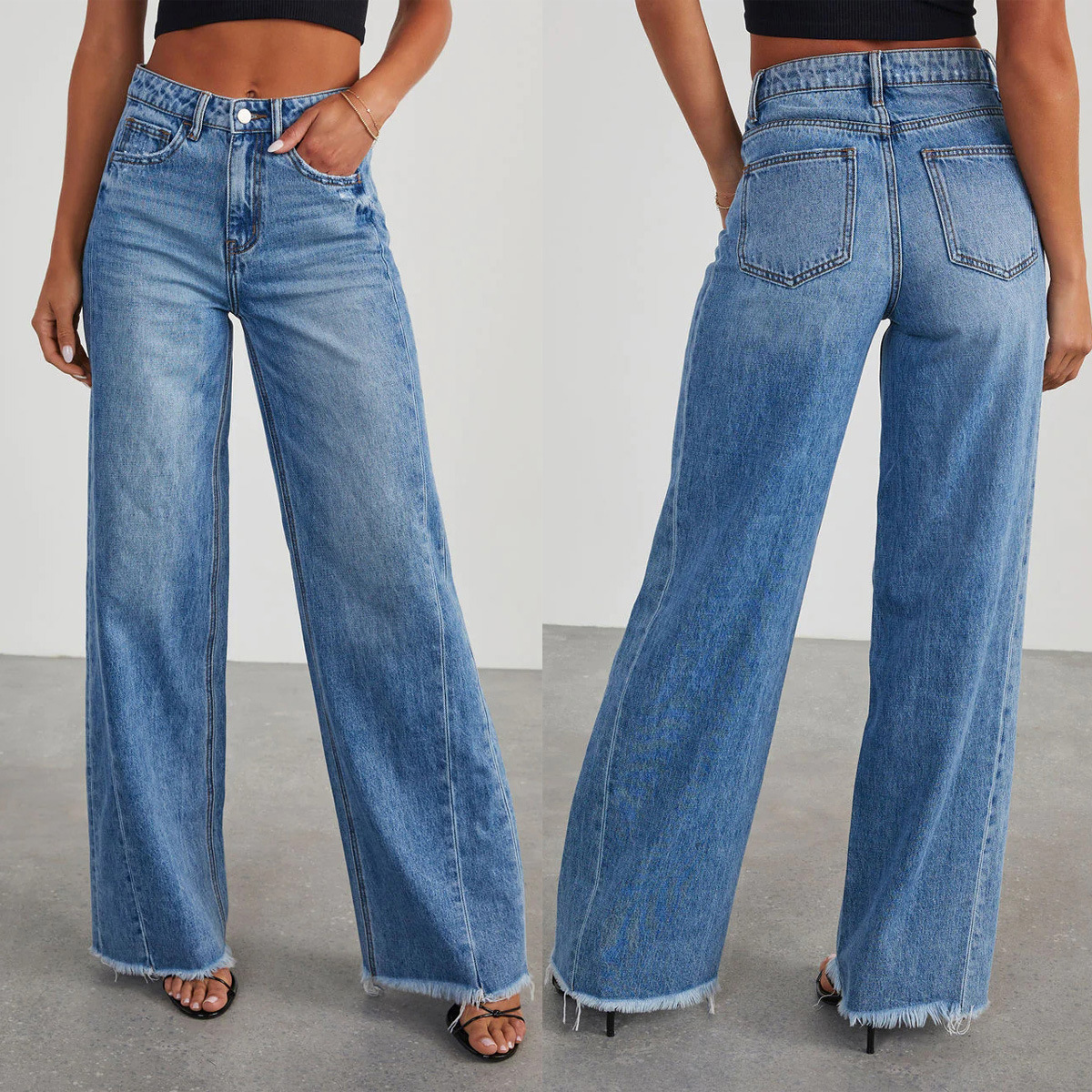Frayed Hem Jeans