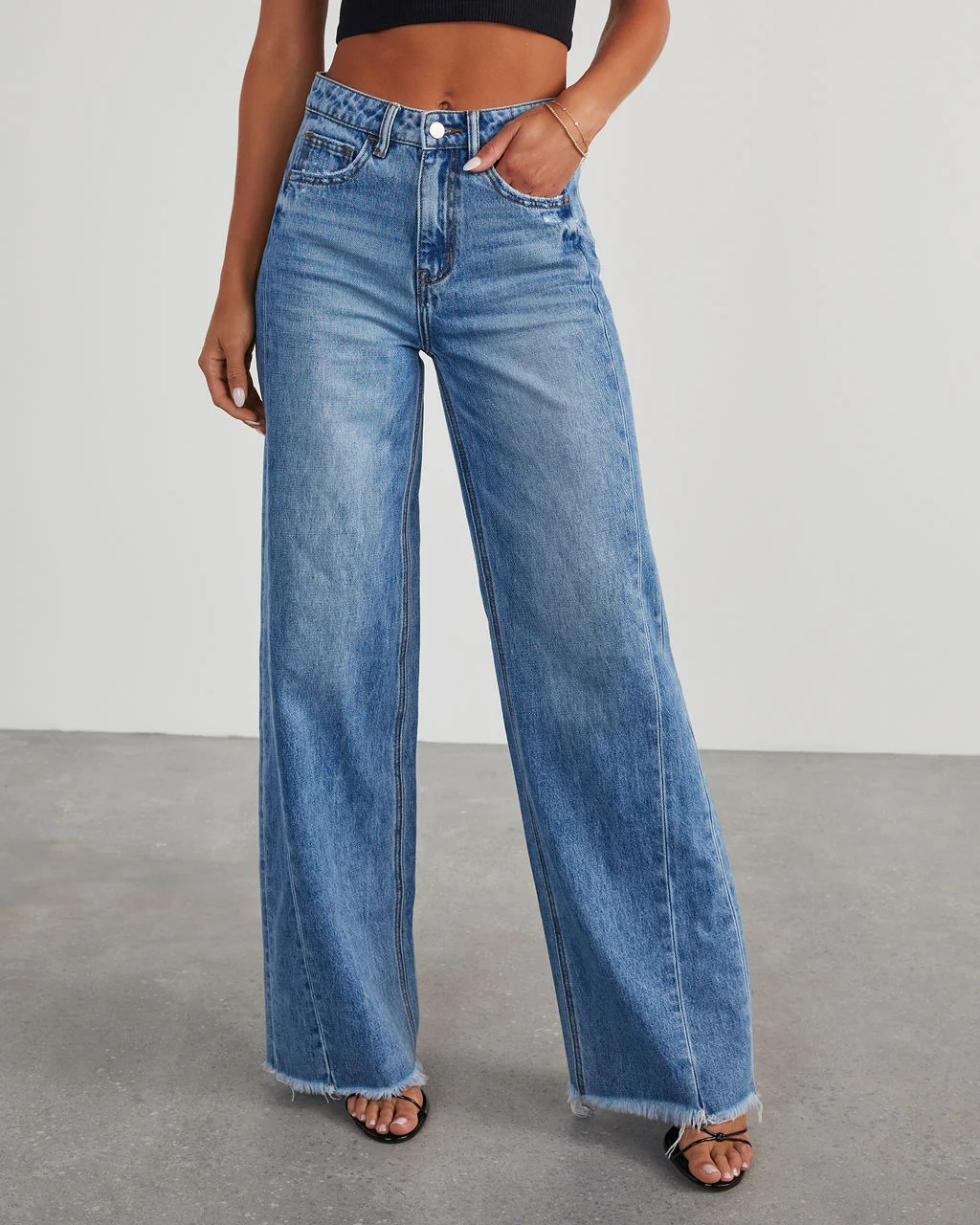Frayed Hem Jeans