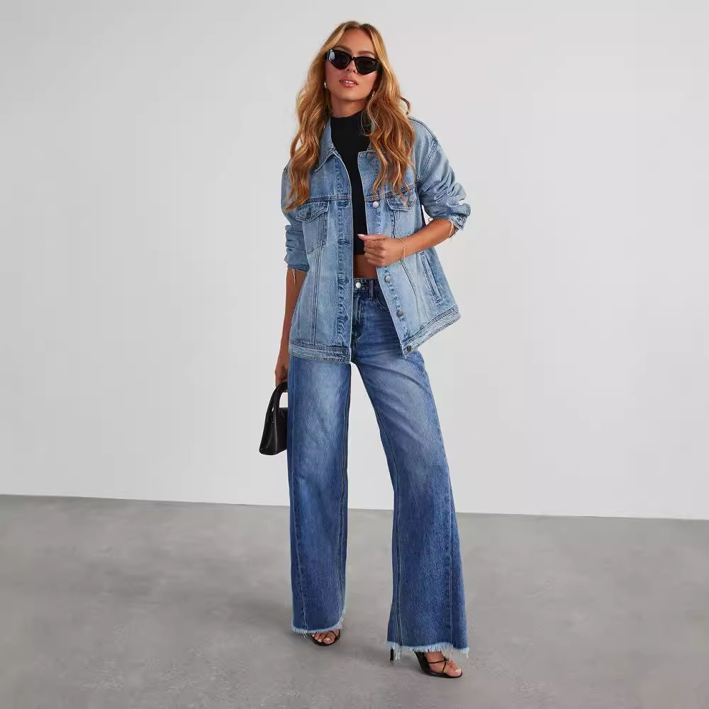Straight Wide-Leg Jeans