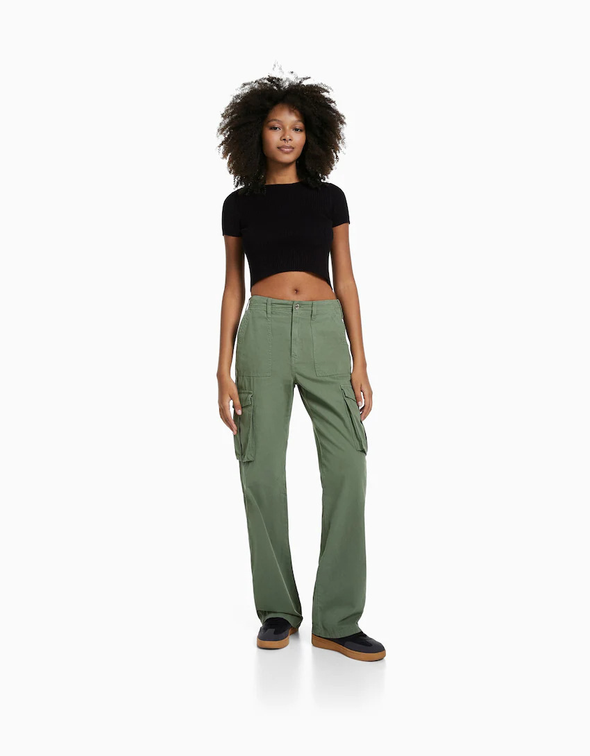 Straight-Leg Cargo Jeans